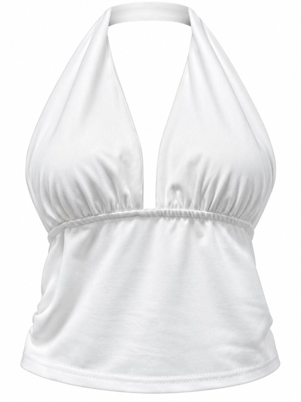 SHEIN White Halter Crop Tank Top Size Small Y2K Coquette